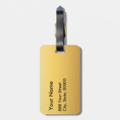 Golden Ram Jaar Chinees Zodiac Ram Bagagelabel (Achterkant verticaal)