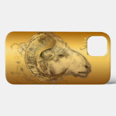 Golden Ram Sheep Chinese New Year Zodiac Case (Achterkant (horizontaal))