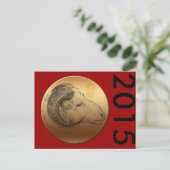 Golden Ram Year, aangepast 2015 Briefkaart (Staand voorkant)