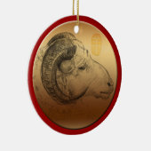 Golden Ram Year - Chinese astrologie Keramisch Ornament (Rechts)