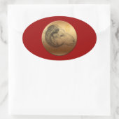 Golden Ram Year - Chinese astrologie Ovale Sticker (Tas)
