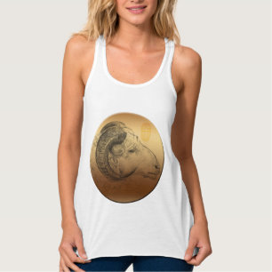Golden Ram Year Chinese Astrology Zodiab Women T Tanktop