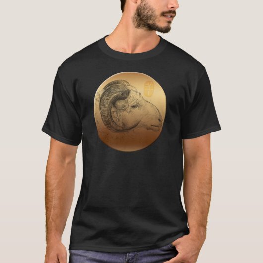 Golden Ram Year Chinese Astrology Zodiac B Man T-s T-shirt (Voorkant)