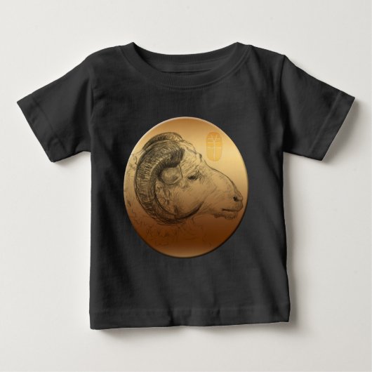 Golden Ram Year Chinese Astrology Zodiac Baby T-sh (Voorkant)