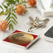 Golden Ram Year Chinese Astrology Zodiac Sleutelha Sleutelhanger (Zijkant)