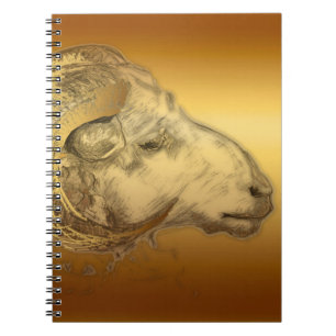 Golden Ram Year Chinese Zodiac Aries Notebook Notitieboek