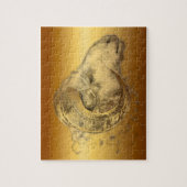 Golden Ram Year Chinese Zodiake Aries Puzzle Legpuzzel (Verticaal)