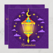 Golden Ramadan Kareem Feestdagenkaart (Voorkant / Achterkant)