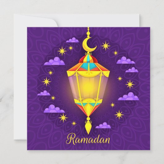 Golden Ramadan Kareem Feestdagenkaart (Voorkant)
