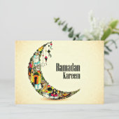 Golden Ramadan Kareem Feestdagenkaart (Staand voorkant)