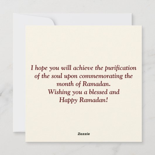 Golden Ramadan Kareem met lantaarn en sterren Feestdagenkaart (Achterkant)