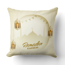 Golden Ramadan Kareem Pillow