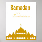 Golden "Ramadan Kareem" Wall Art  Poster (Voorkant)
