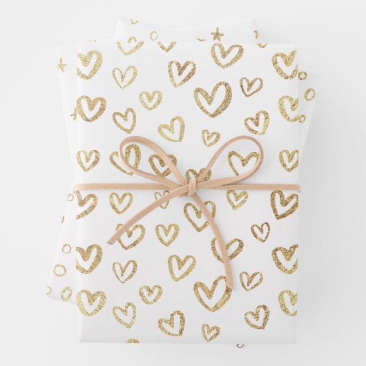 Golden Random Pattern Inpakpapier Vel (In situ)