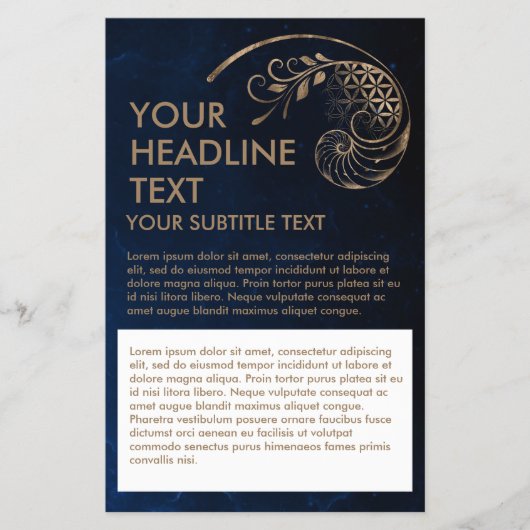 Golden Ratio - Bloem van het leven - Heilige Geome Flyer (Voorkant)