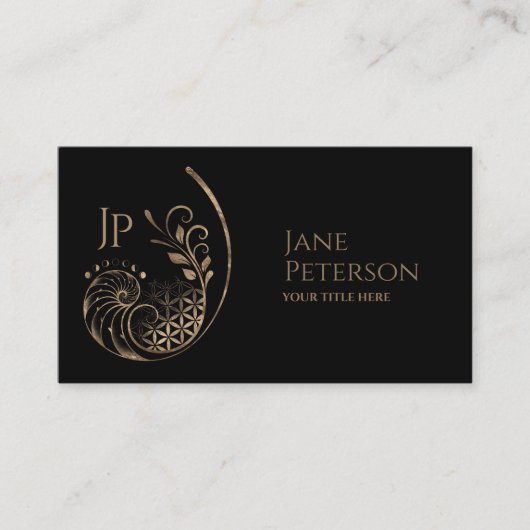 Golden Ratio - Bloem van het leven - Heilige Geome Visitekaartje (Voorkant)