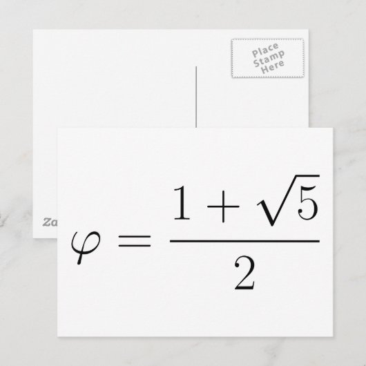 Golden ratio briefkaart (Voorkant / Achterkant)