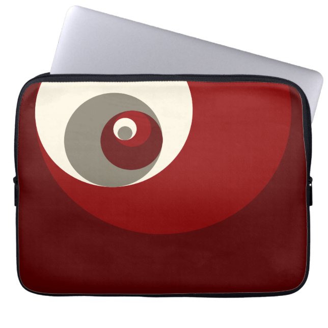 Golden Ratio Circles (rood) Laptop Sleeve (Voorkant)