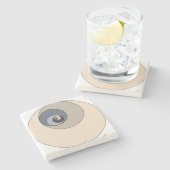 Golden Ratio Circles Stenen Onderzetter (Zijkant)