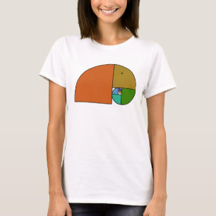 Golden Ratio Elephant - Fibonacci Spiral 2 T-shirt