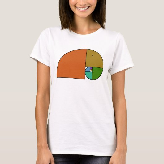 Golden Ratio Elephant - Fibonacci Spiral 2 T-shirt (Voorkant)