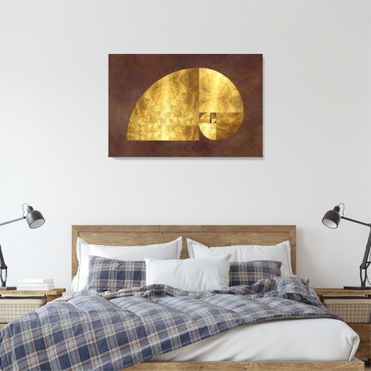 Golden Ratio, Fibonacci Spiral Canvas Afdruk (Insitu (Slaapkamer))