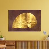 Golden Ratio, Fibonacci Spiral Canvas Afdruk (Insitu (Woonkamer))