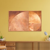 Golden Ratio, Fibonacci Spiral Canvas Afdruk (Insitu (Woonkamer))