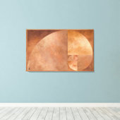 Golden Ratio, Fibonacci Spiral Canvas Afdruk (Insitu (Houten vloer))