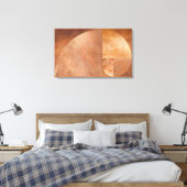 Golden Ratio, Fibonacci Spiral Canvas Afdruk (Insitu (Slaapkamer))