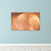 Golden Ratio, Fibonacci Spiral Canvas Afdruk (Insitu (Houten vloer))