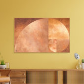 Golden Ratio, Fibonacci Spiral Canvas Afdruk (Insitu (Woonkamer))