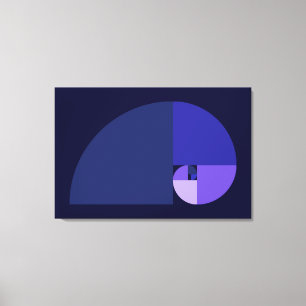 Golden Ratio, Fibonacci Spiral Canvas Afdruk