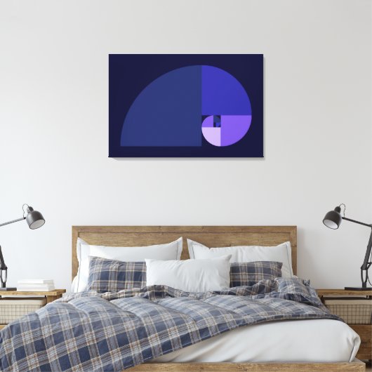 Golden Ratio, Fibonacci Spiral Canvas Afdruk (Insitu (Slaapkamer))