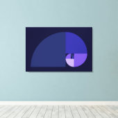 Golden Ratio, Fibonacci Spiral Canvas Afdruk (Insitu (Houten vloer))