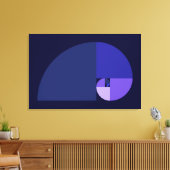 Golden Ratio, Fibonacci Spiral Canvas Afdruk (Insitu (Woonkamer))