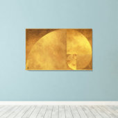 Golden Ratio, Fibonacci Spiral Canvas Afdruk (Insitu (Houten vloer))