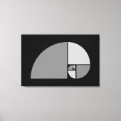 Golden Ratio, Fibonacci Spiral Canvas Afdruk (Voorkant)