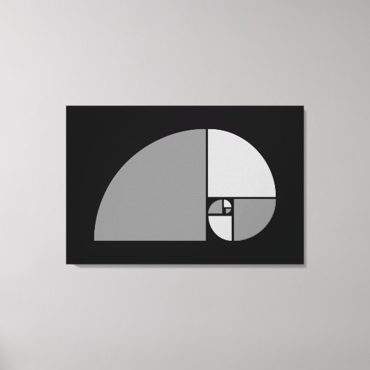 Golden Ratio, Fibonacci Spiral Canvas Afdruk (Voorkant)