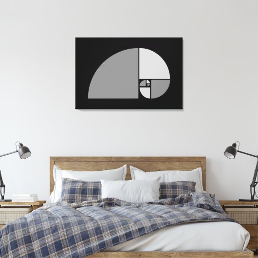Golden Ratio, Fibonacci Spiral Canvas Afdruk (Insitu (Slaapkamer))