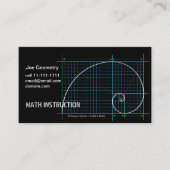 Golden Ratio, Fibonacci Spiral, kleurentekening Visitekaartje (Voorkant)