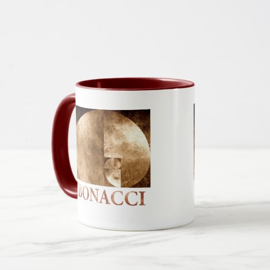 Golden Ratio, Fibonacci Spiral Mok (Voorkant links)