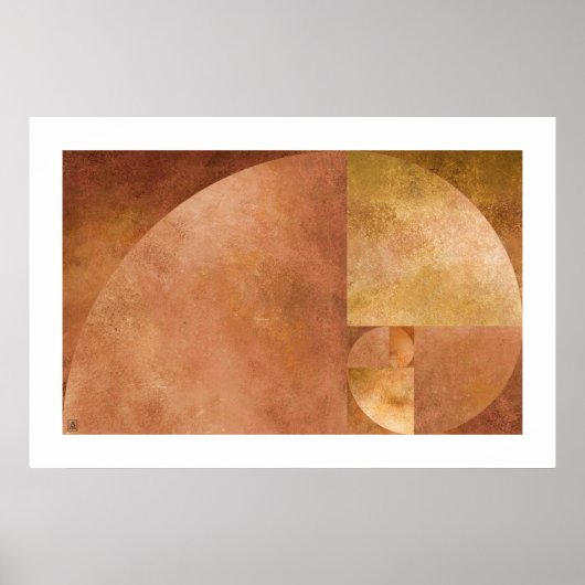 Golden Ratio, Fibonacci Spiral Poster (Voorkant)