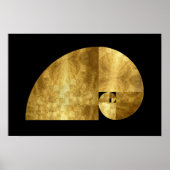 Golden Ratio, Fibonacci Spiral Poster (Voorkant)