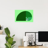 Golden Ratio, Fibonacci Spiral Poster (Thuiskantoor)