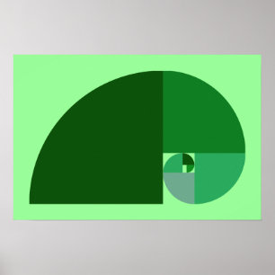 Golden Ratio, Fibonacci Spiral Poster