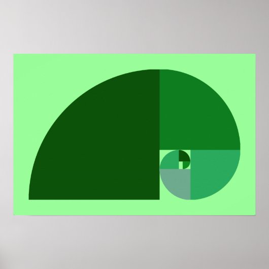 Golden Ratio, Fibonacci Spiral Poster (Voorkant)