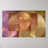Golden Ratio, Fibonacci Spiral Poster (Voorkant)