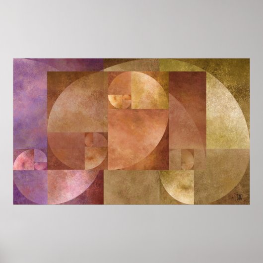 Golden Ratio, Fibonacci Spiral Poster (Voorkant)