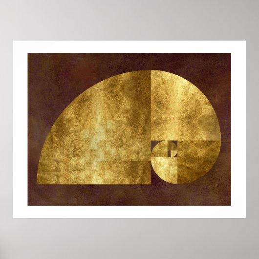 Golden Ratio, Fibonacci Spiral Poster (Voorkant)
